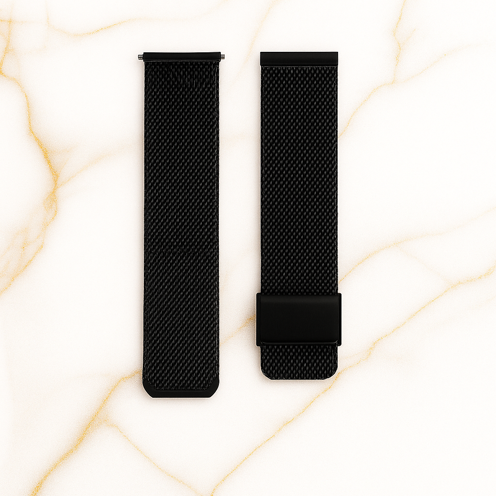 Edelstahl-Mesh-Armband Schwarz